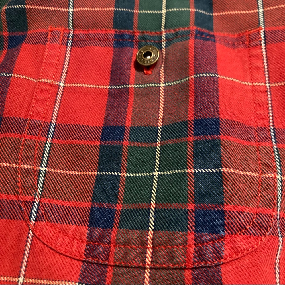 NWOT Liz Claiborne Lizwear Vintage 90s Top Long Sleeve Blouse Plaid Red Size 14 - Picture 9 of 16